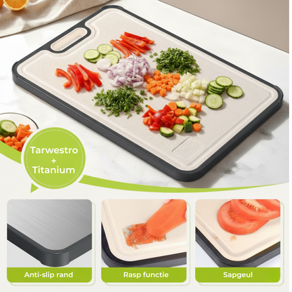 Titanium Snijplank - 38,5x26,5cm - Dubbelzijdig