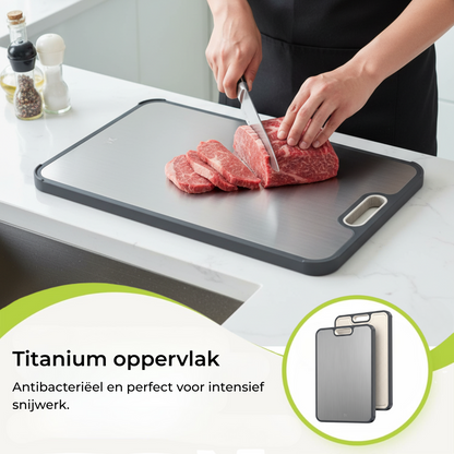 Titanium Snijplank - 38,5x26,5cm - Dubbelzijdig