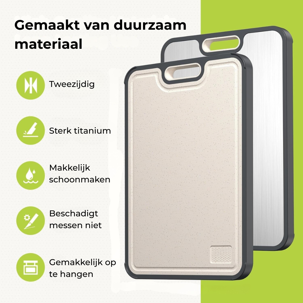 Titanium Snijplank - 38,5x26,5cm - Dubbelzijdig